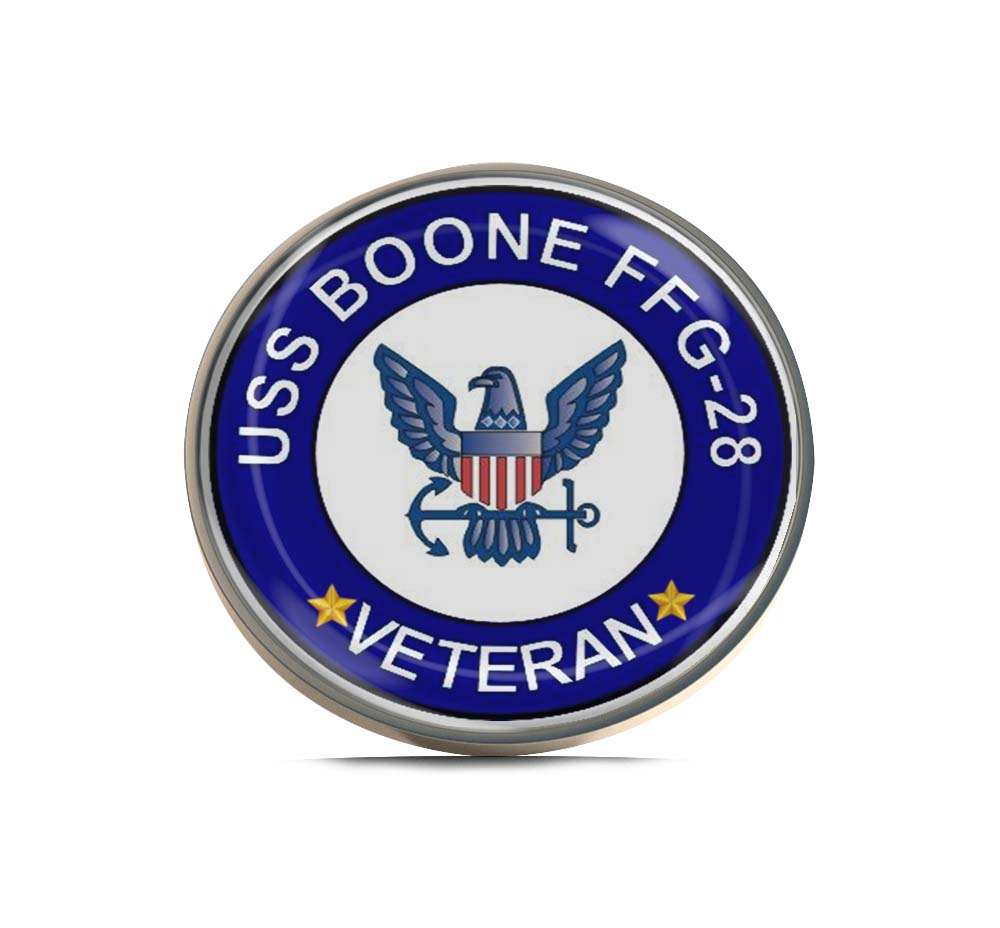USS Boone FFG-28 Veteran Limited Edition Lapel Pin Exclusive Metal Brooch Badge Accessories For Backpack, Clothes, Hats | Cute Gifts and Collectibles