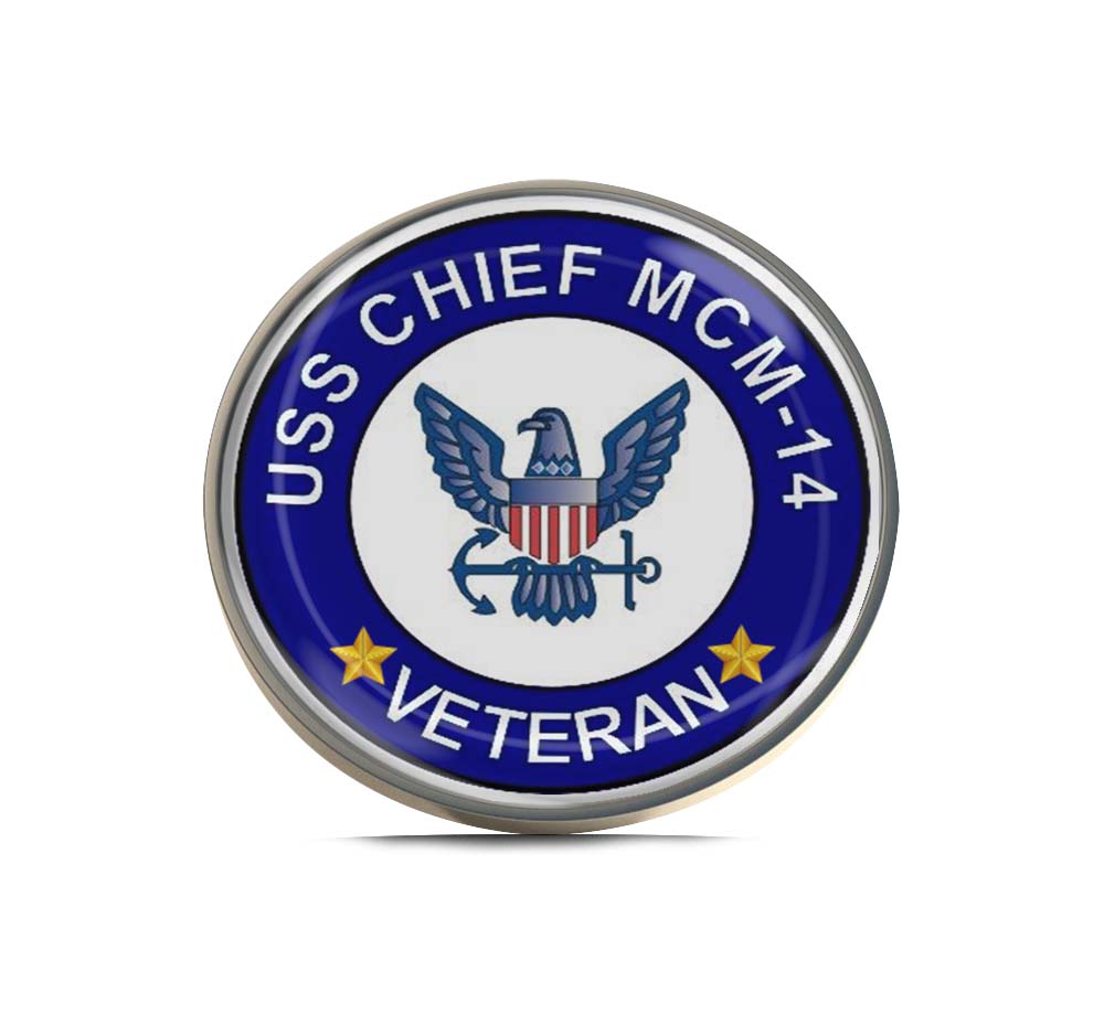 USS Chief MCM-14 Veteran Limited Edition Lapel Pin Exclusive Metal Brooch Badge Accessories For Backpack, Clothes, Hats | Cute Gifts and Collectibles