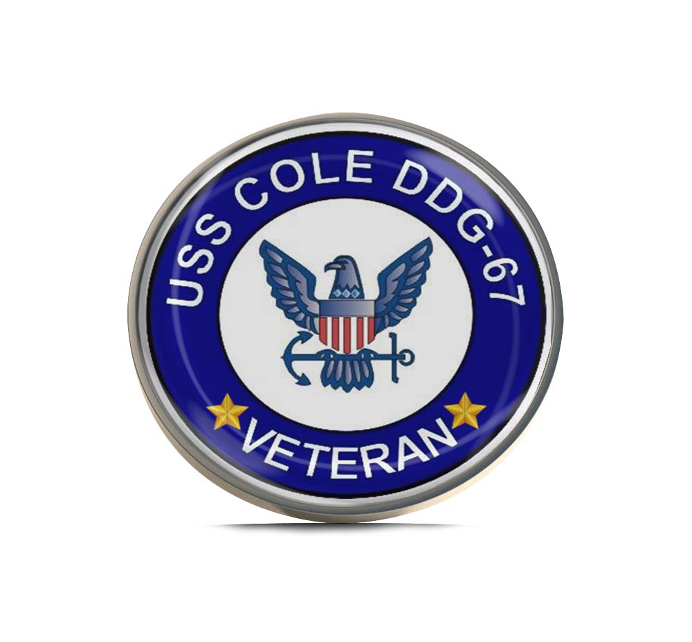 USS Cole DDG-67 Veteran Limited Edition Lapel Pin Exclusive Metal Brooch Badge Accessories For Backpack, Clothes, Hats | Cute Gifts and Collectibles
