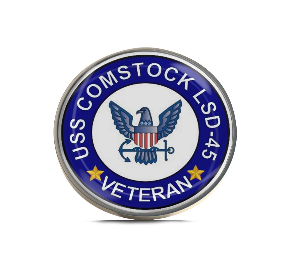 USS Comstock LSD-45 Veteran Limited Edition Lapel Pin Exclusive Metal Brooch Badge Accessories For Backpack, Clothes, Hats | Cute Gifts and Collectibles