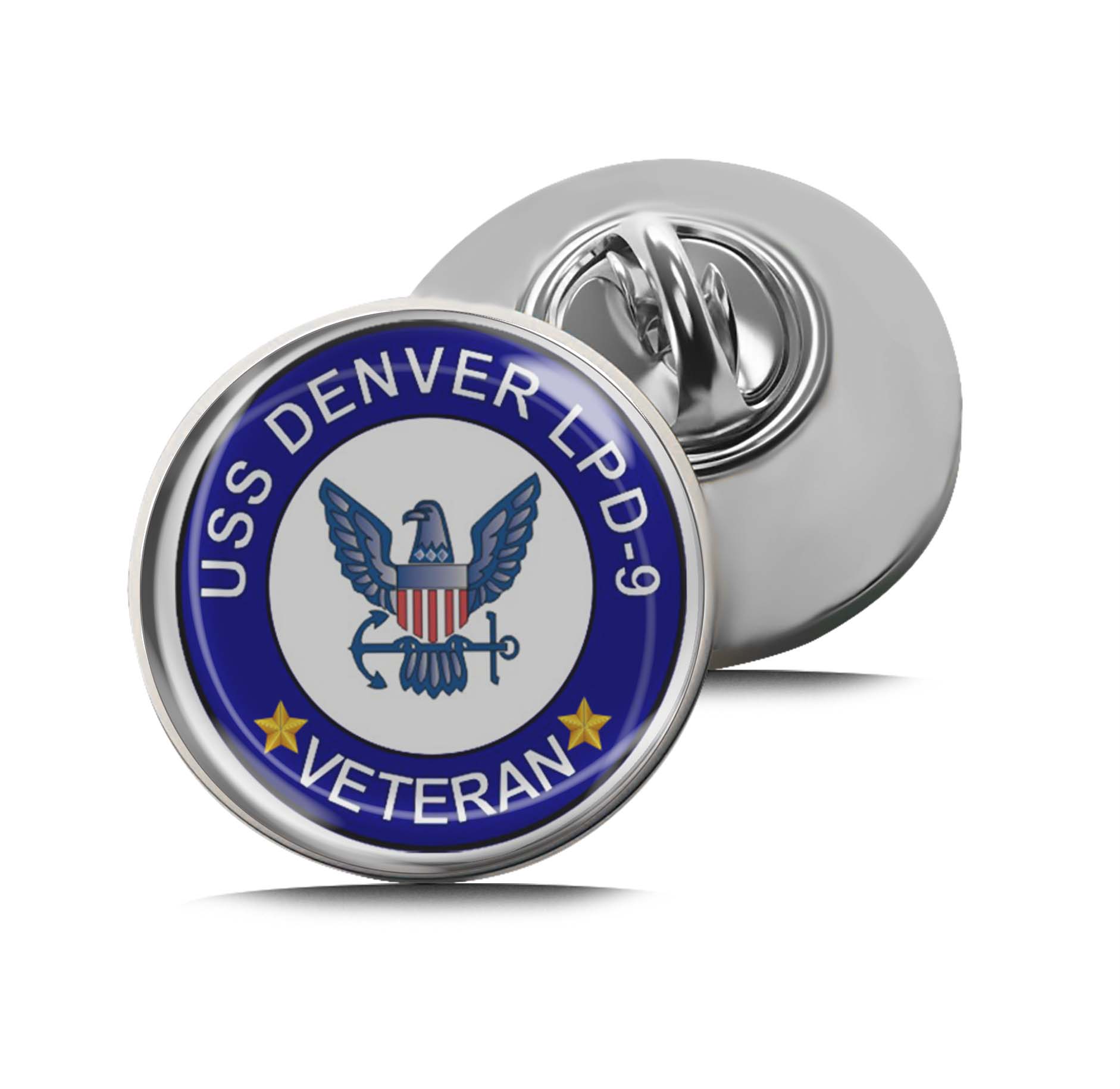 USS Denver LPD-9 Veteran Limited Edition Lapel Pin Exclusive Metal Brooch Badge Accessories For Backpack, Clothes, Hats | Cute Gifts and Collectibles