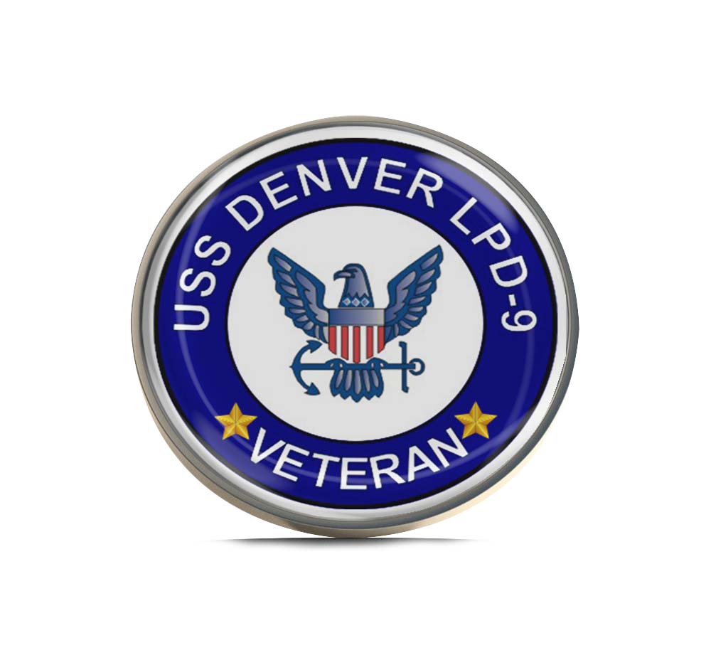 USS Denver LPD-9 Veteran Limited Edition Lapel Pin Exclusive Metal Brooch Badge Accessories For Backpack, Clothes, Hats | Cute Gifts and Collectibles