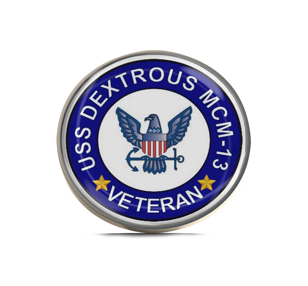 USS Dextrous MCM-13 Veteran Limited Edition Lapel Pin Exclusive Metal Brooch Badge Accessories For Backpack, Clothes, Hats | Cute Gifts and Collectibles