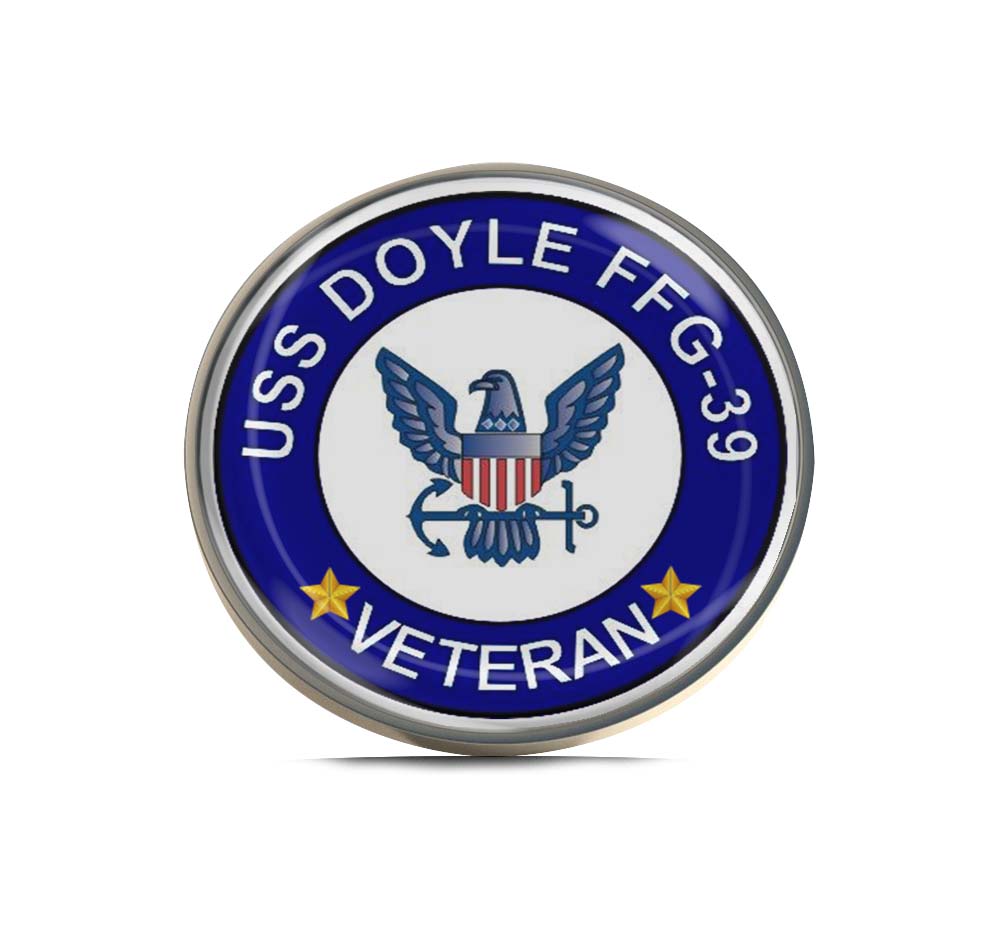 USS Doyle FFG-39 Veteran Limited Edition Lapel Pin Exclusive Metal Brooch Badge Accessories For Backpack, Clothes, Hats | Cute Gifts and Collectibles