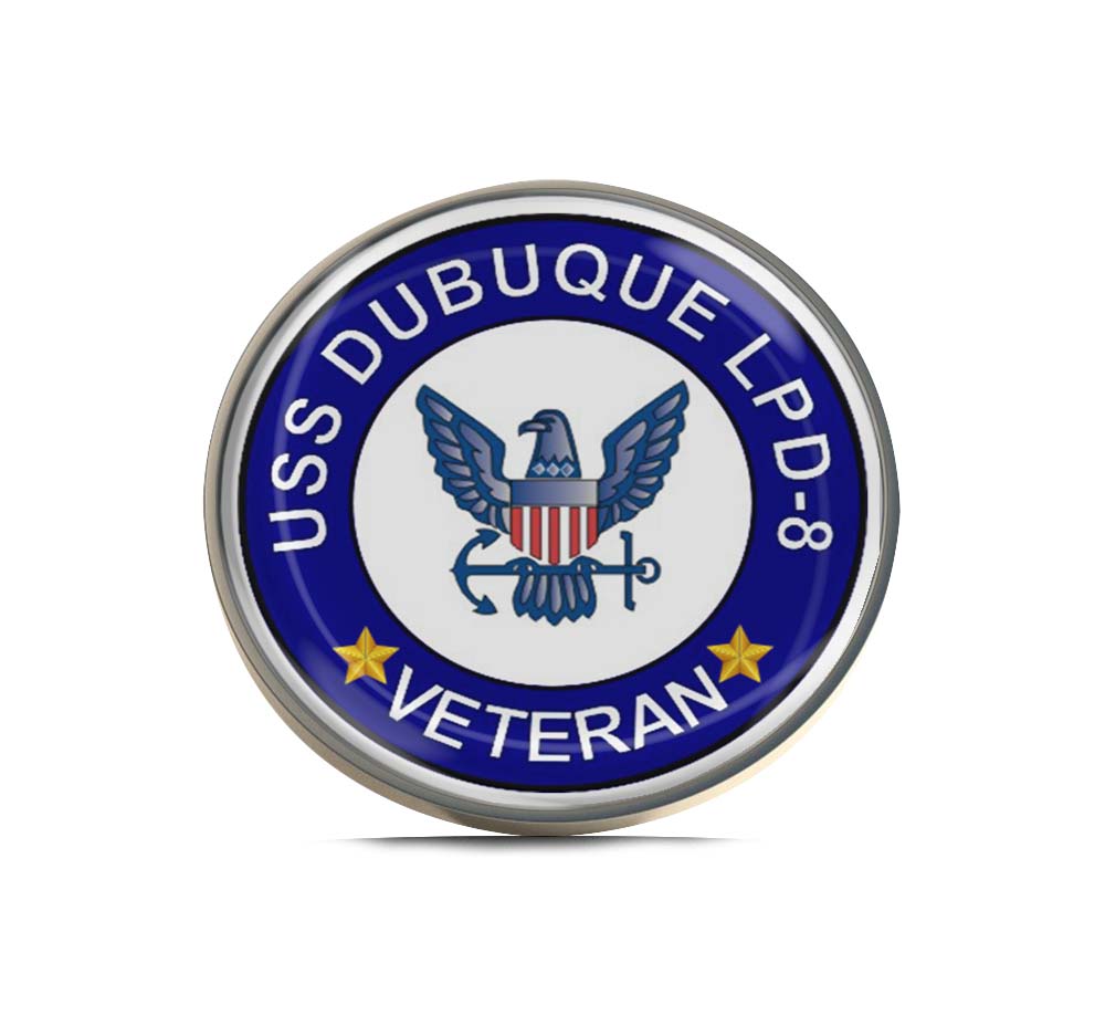 USS Dubuque LPD-8 Veteran Limited Edition Lapel Pin Exclusive Metal Brooch Badge Accessories For Backpack, Clothes, Hats | Cute Gifts and Collectibles