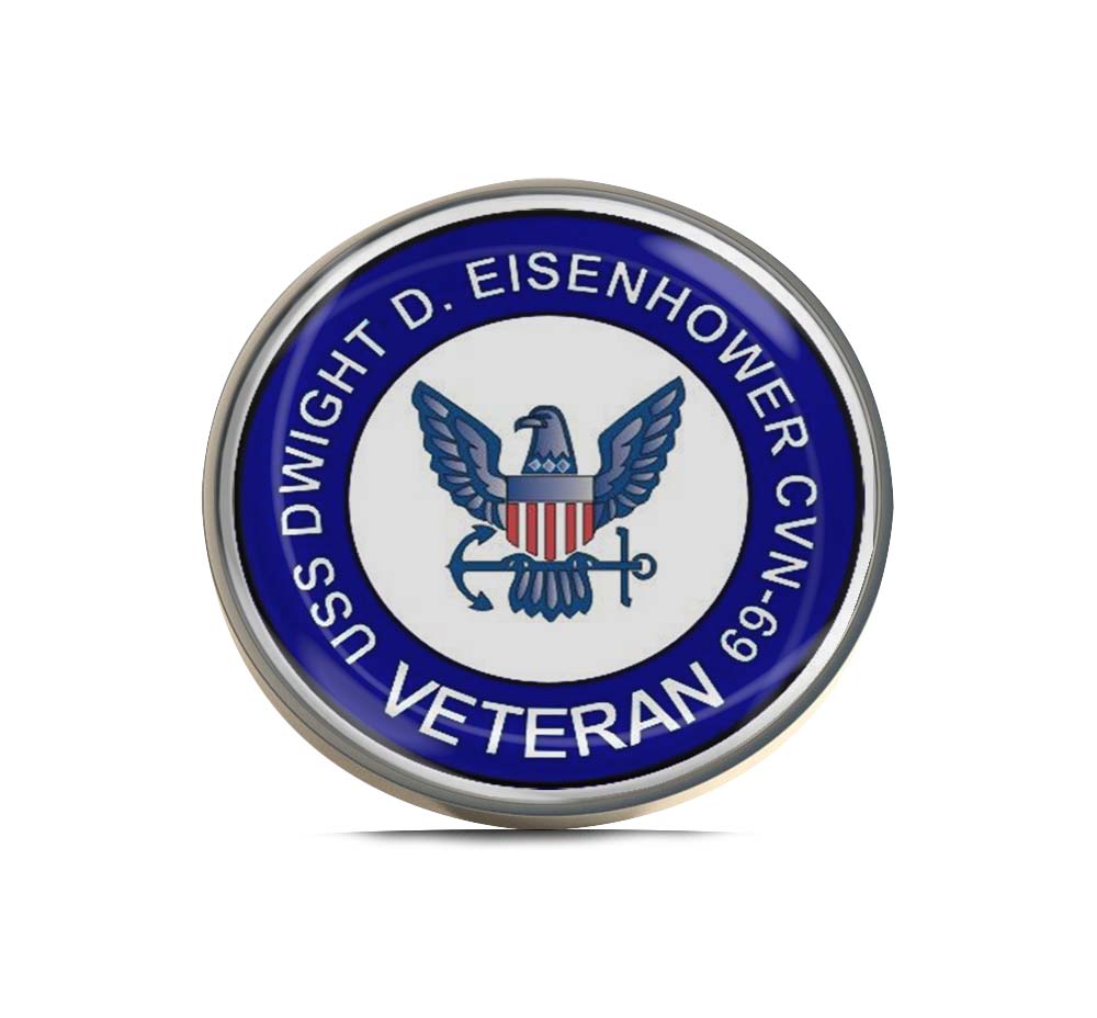 USS Dwight D Eisenhower CVN-69 Veteran Limited Edition Lapel Pin Exclusive Metal Brooch Badge Accessories For Backpack, Clothes, Hats | Cute Gifts and Collectibles