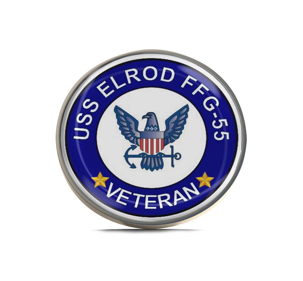 USS Elrod FFG-55 Veteran Limited Edition Lapel Pin Exclusive Metal Brooch Badge Accessories For Backpack, Clothes, Hats | Cute Gifts and Collectibles