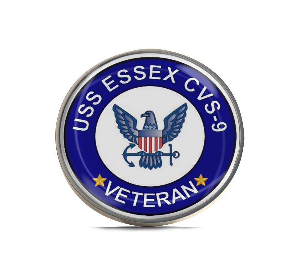 USS Essex CVS-9 Veteran Limited Edition Lapel Pin Exclusive Metal Brooch Badge Accessories For Backpack, Clothes, Hats | Cute Gifts and Collectibles