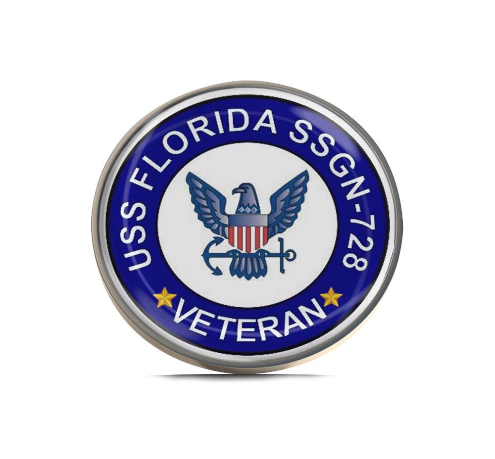 USS Florida SSGN-728 Veteran Limited Edition Lapel Pin Exclusive Metal Brooch Badge Accessories For Backpack, Clothes, Hats | Cute Gifts and Collectibles