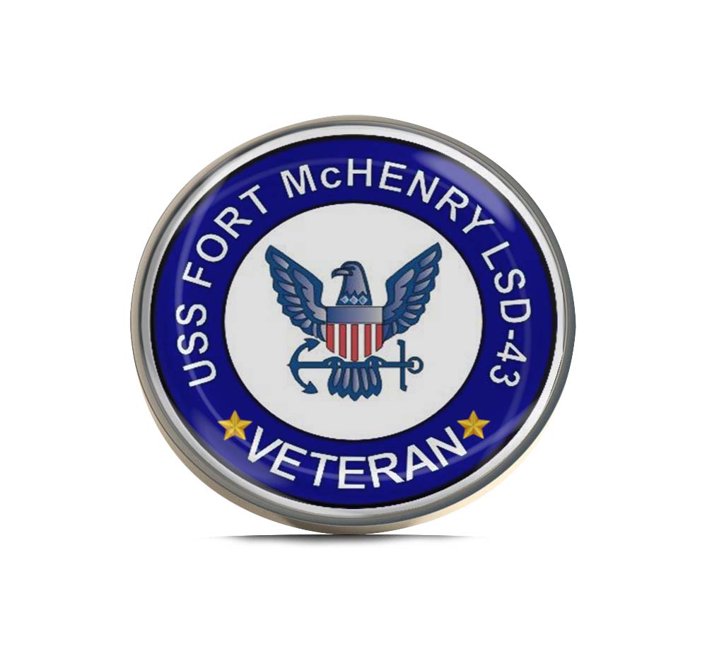 USS Fort McHenry LSD-43 Veteran Limited Edition Lapel Pin Exclusive Metal Brooch Badge Accessories For Backpack, Clothes, Hats | Cute Gifts and Collectibles