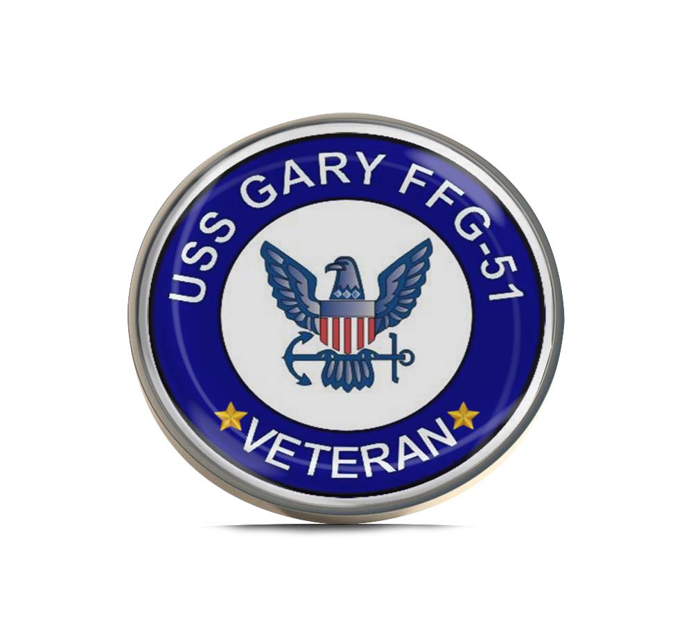 USS Gary FFG-51 Veteran Limited Edition Lapel Pin Exclusive Metal Brooch Badge Accessories For Backpack, Clothes, Hats | Cute Gifts and Collectibles