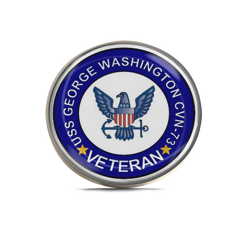 USS George Washington CVN-73 Veteran Limited Edition Lapel Pin Exclusive Metal Brooch Badge Accessories For Backpack, Clothes, Hats | Cute Gifts and Collectibles