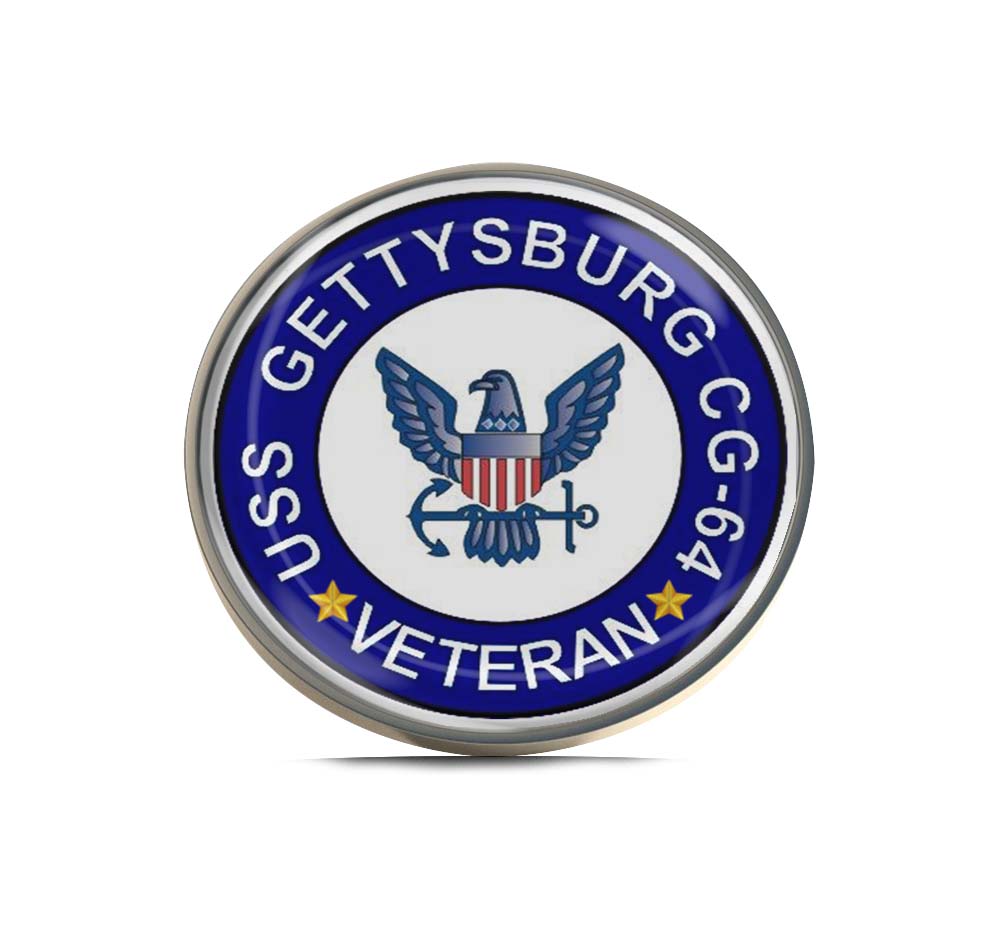USS Gettysburg LSD-64 Veteran Limited Edition Lapel Pin Exclusive Metal Brooch Badge Accessories For Backpack, Clothes, Hats | Cute Gifts and Collectibles