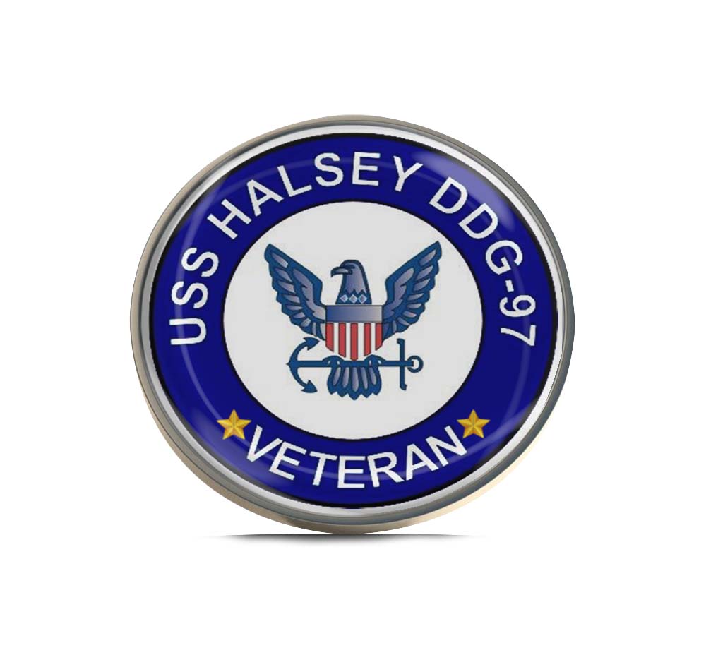 USS Halsey DDG-97 Veteran Limited Edition Lapel Pin Exclusive Metal Brooch Badge Accessories For Backpack, Clothes, Hats | Cute Gifts and Collectibles