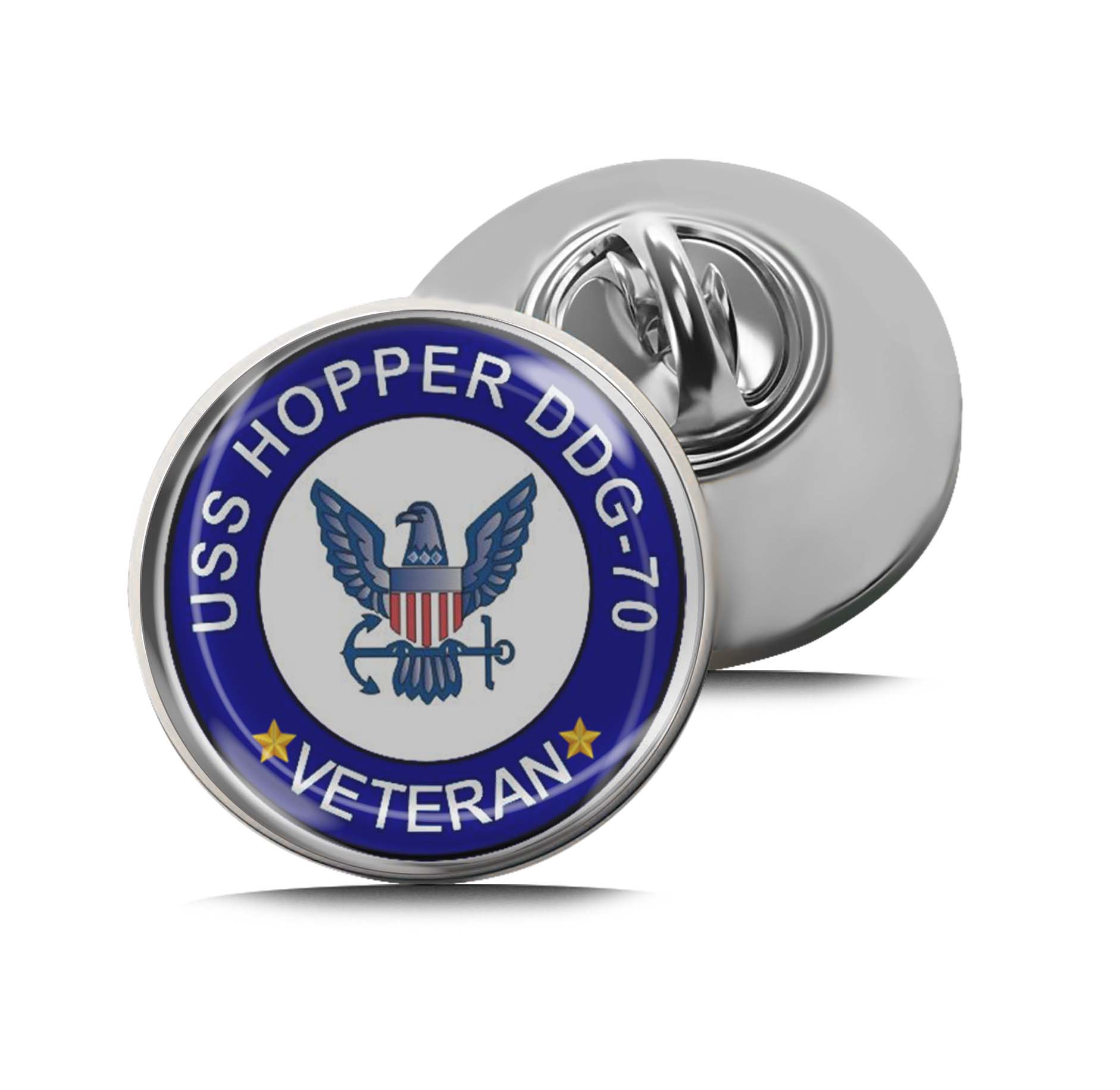 USS Hopper DDG-70 Veteran Limited Edition Lapel Pin Exclusive Metal Brooch Badge Accessories For Backpack, Clothes, Hats | Cute Gifts and Collectibles