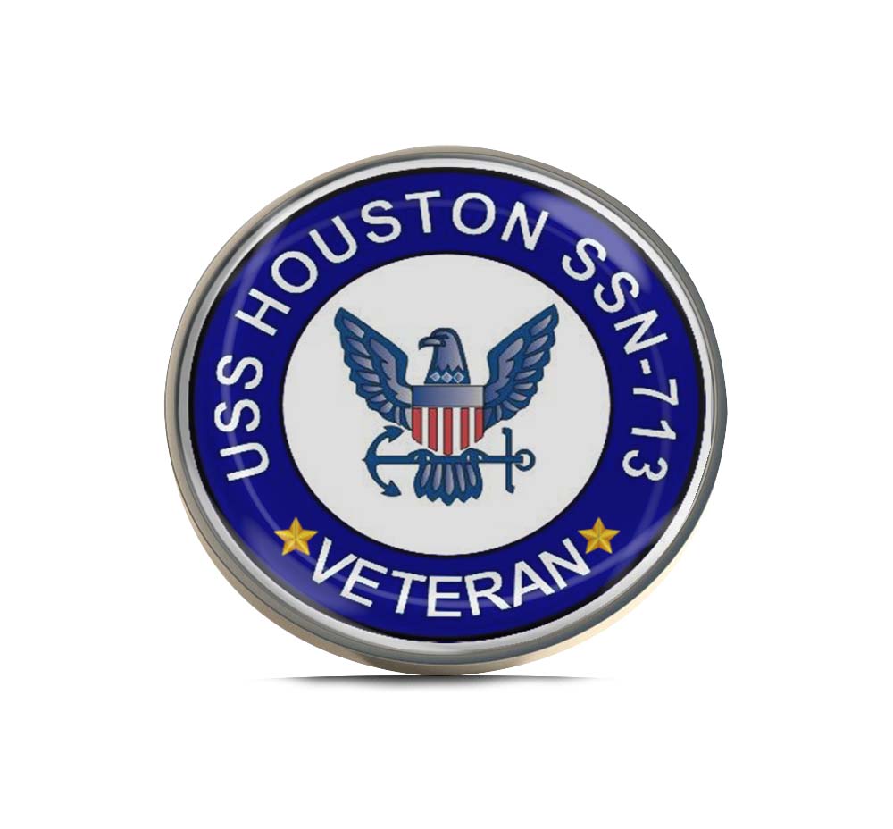 USS Houston SSN-713 Veteran Limited Edition Lapel Pin Exclusive Metal Brooch Badge Accessories For Backpack, Clothes, Hats | Cute Gifts and Collectibles