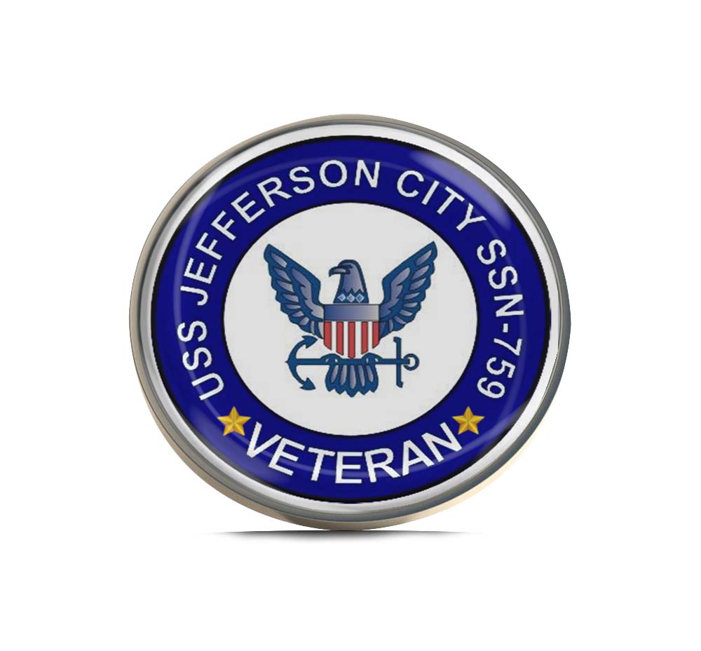 USS Jefferson City SSN-759 Veteran Limited Edition Lapel Pin Exclusive Metal Brooch Badge Accessories For Backpack, Clothes, Hats | Cute Gifts and Collectibles