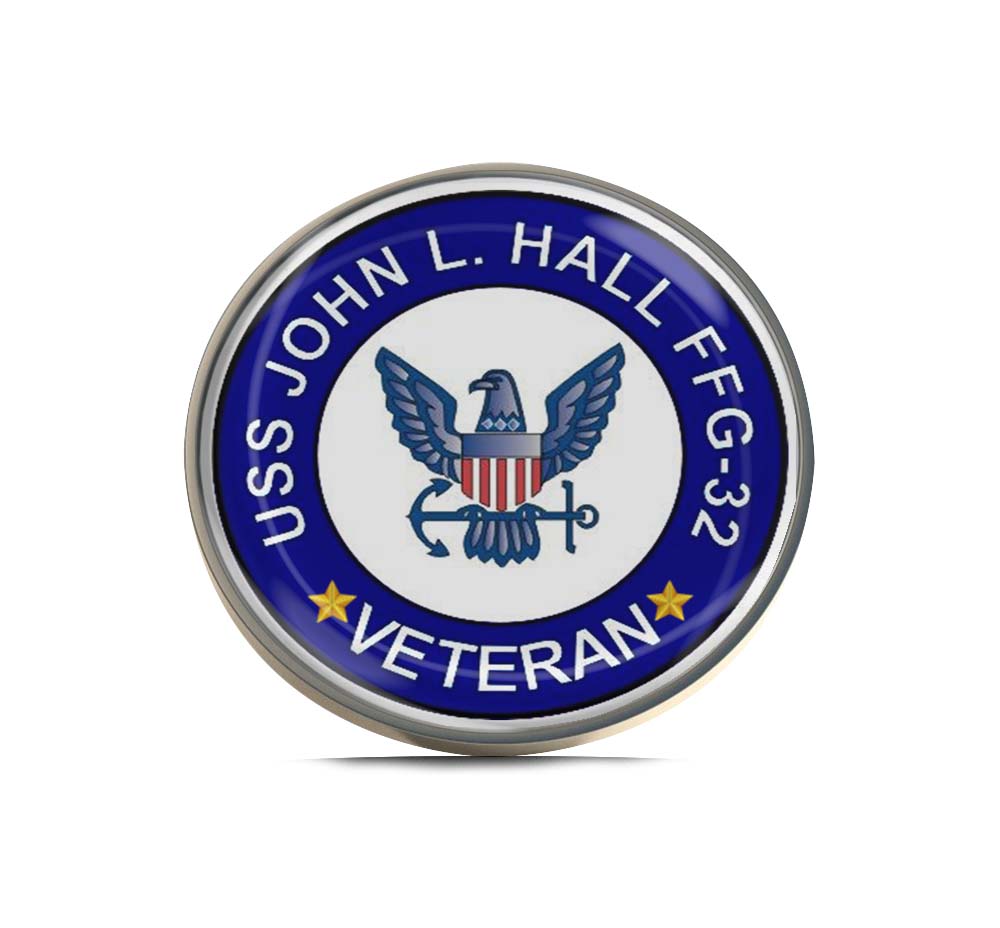 USS John L Hall FFG-32 Veteran Limited Edition Lapel Pin Exclusive Metal Brooch Badge Accessories For Backpack, Clothes, Hats | Cute Gifts and Collectibles