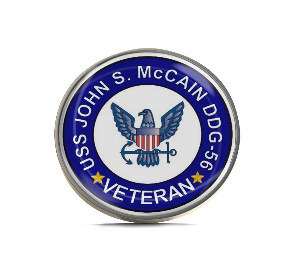 USS John S McCain DDG-56 Veteran Limited Edition Lapel Pin Exclusive Metal Brooch Badge Accessories For Backpack, Clothes, Hats | Cute Gifts and Collectibles