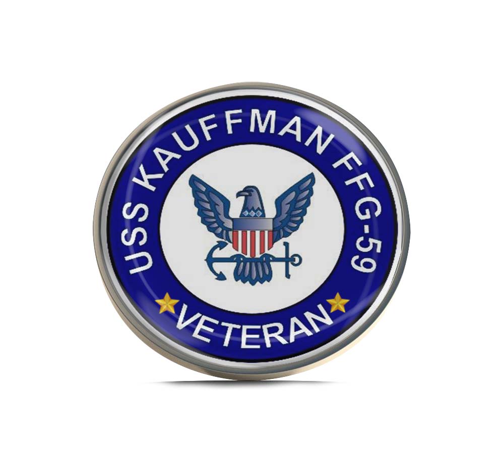 USS Kauffman FFG-59 Veteran Limited Edition Lapel Pin Exclusive Metal Brooch Badge Accessories For Backpack, Clothes, Hats | Cute Gifts and Collectibles