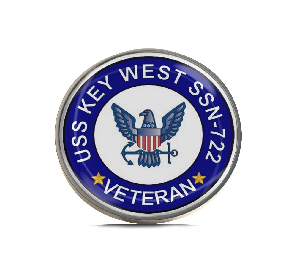 USS Key West SSN-722 Veteran Limited Edition Lapel Pin Exclusive Metal Brooch Badge Accessories For Backpack, Clothes, Hats | Cute Gifts and Collectibles