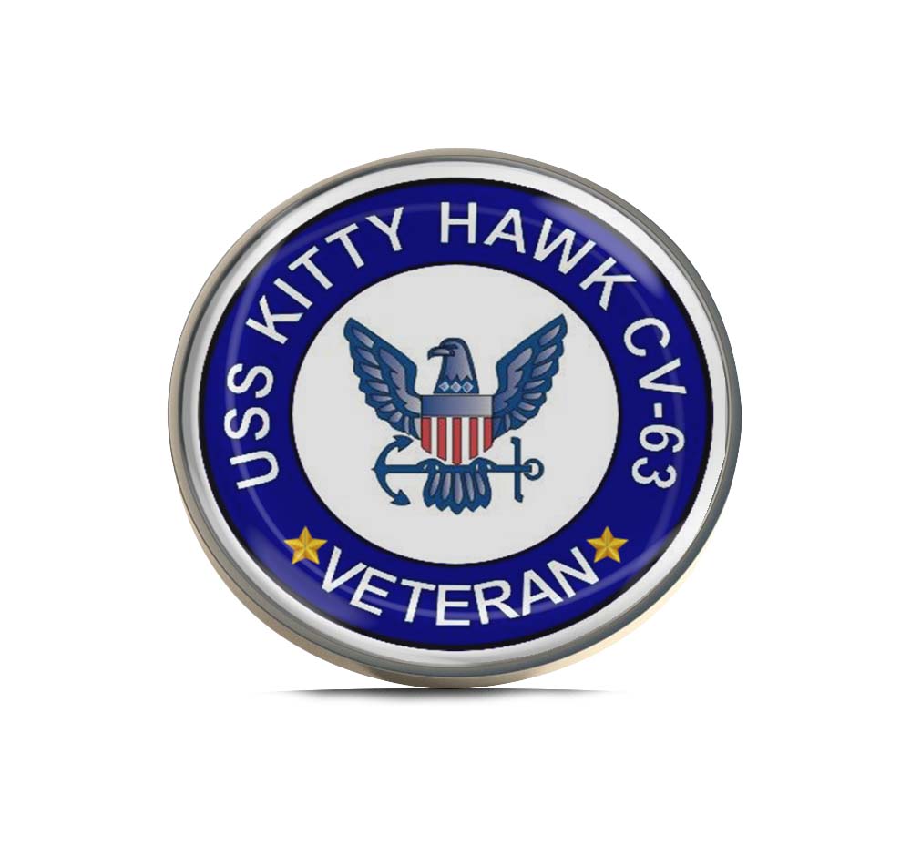USS Kitty Hawk CV-63 Veteran Limited Edition Lapel Pin Exclusive Metal Brooch Badge Accessories For Backpack, Clothes, Hats | Cute Gifts and Collectibles