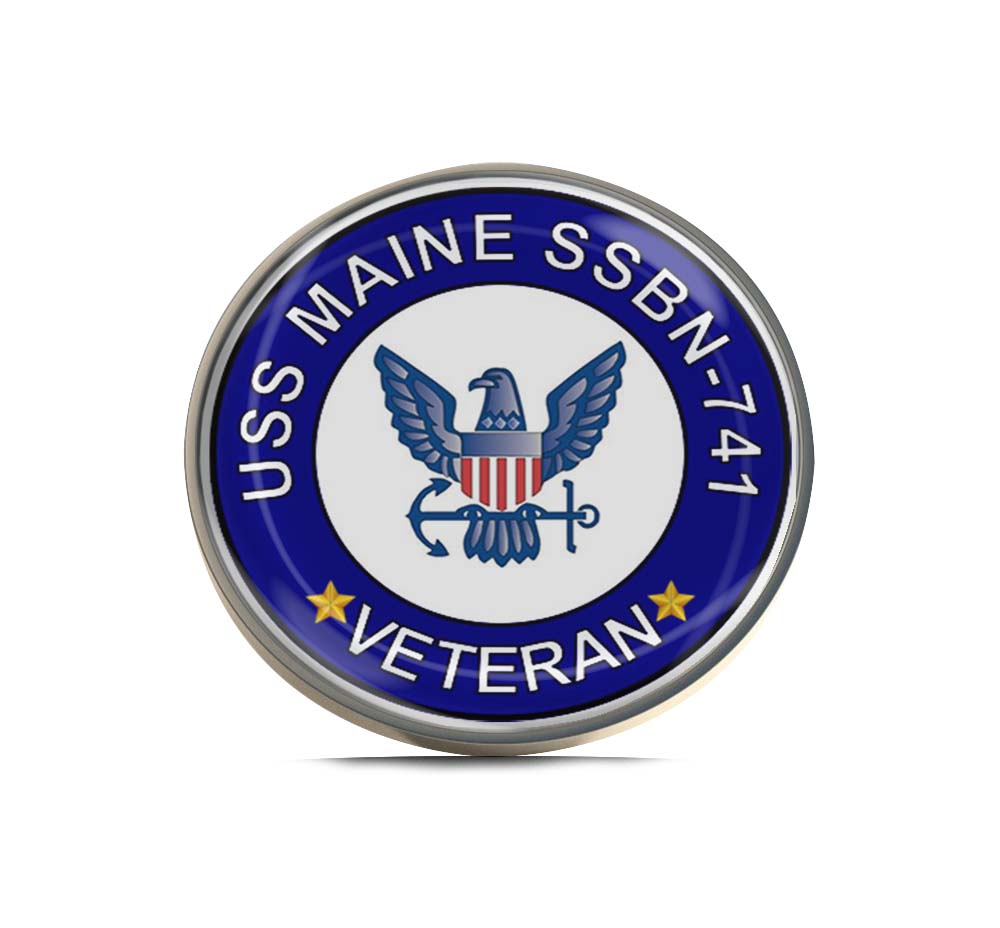 USS Maine SSBN-741 Veteran Limited Edition Lapel Pin Exclusive Metal Brooch Badge Accessories For Backpack, Clothes, Hats | Cute Gifts and Collectibles
