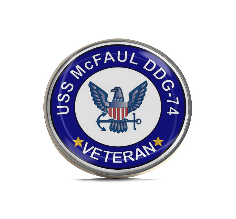 USS McFaul DDG-74 Veteran Limited Edition Lapel Pin Exclusive Metal Brooch Badge Accessories For Backpack, Clothes, Hats | Cute Gifts and Collectibles