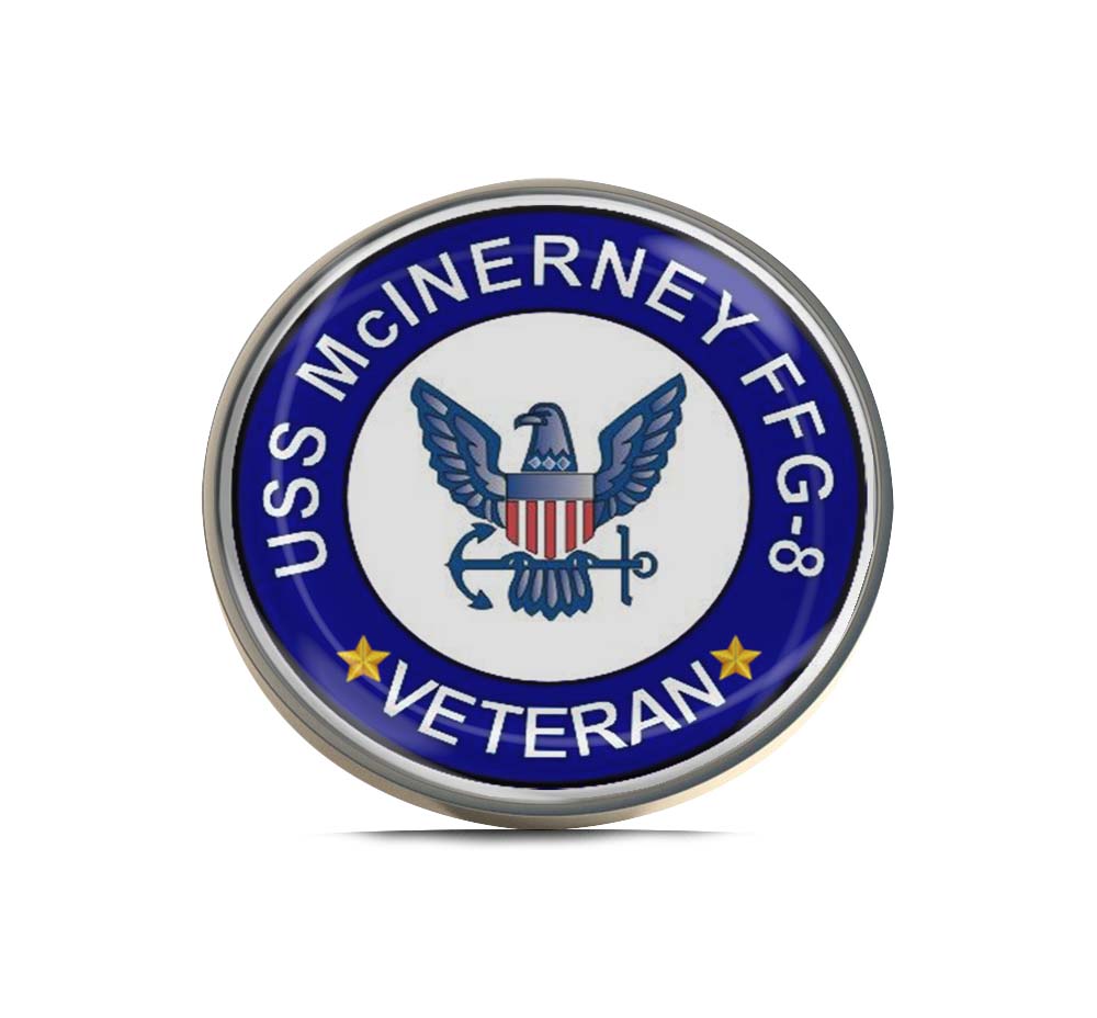 USS McInerney FFG-8 Veteran Limited Edition Lapel Pin Exclusive Metal Brooch Badge Accessories For Backpack, Clothes, Hats | Cute Gifts and Collectibles