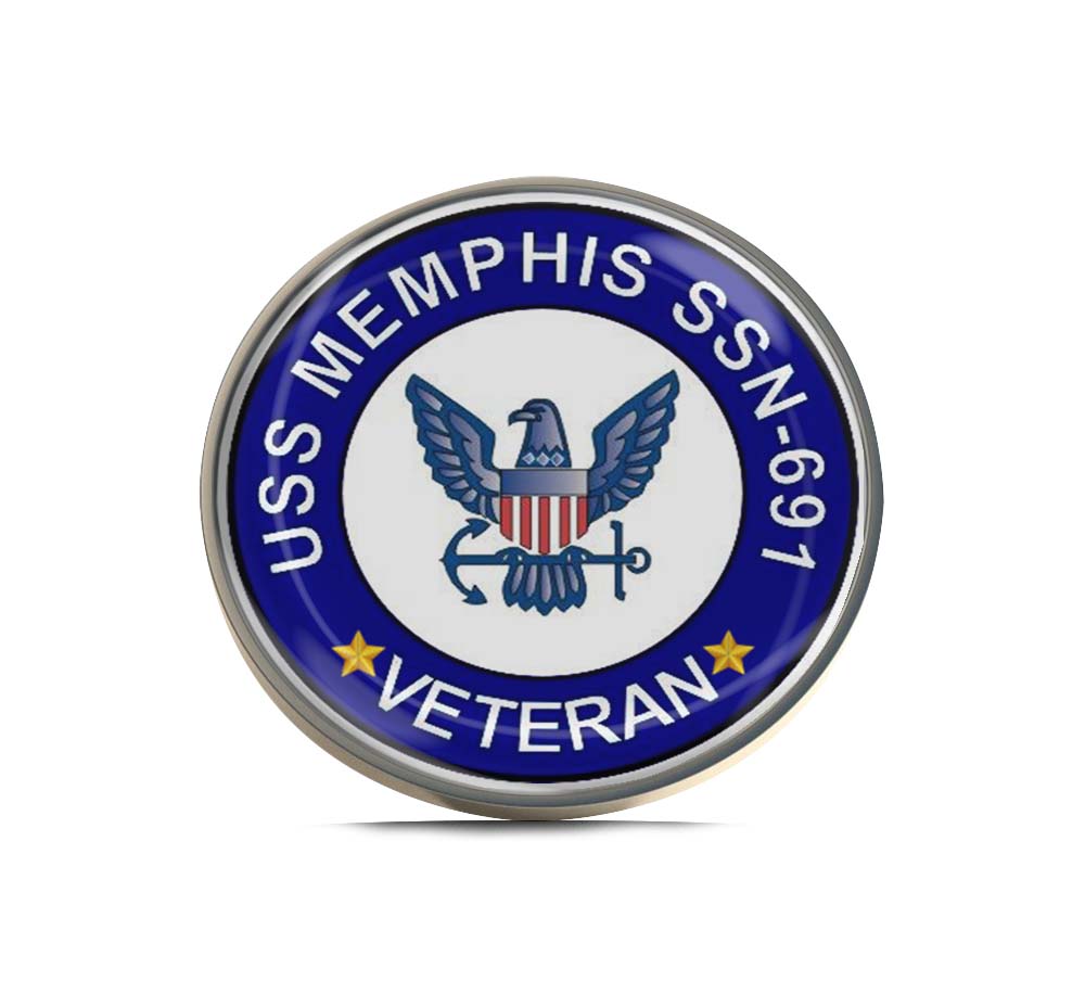 USS Memphis SSN-691 Veteran Limited Edition Lapel Pin Exclusive Metal Brooch Badge Accessories For Backpack, Clothes, Hats | Cute Gifts and Collectibles