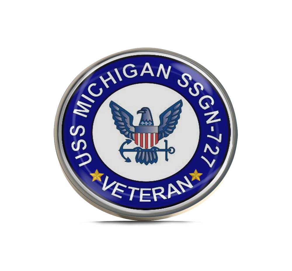 USS Michigan SSGN-727 Veteran Limited Edition Lapel Pin Exclusive Metal Brooch Badge Accessories For Backpack, Clothes, Hats | Cute Gifts and Collectibles