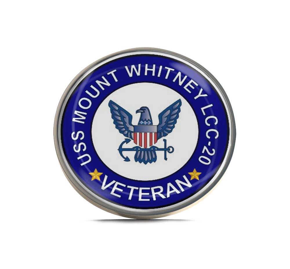 USS Mount Whitney LCC-20 Veteran Limited Edition Lapel Pin Exclusive Metal Brooch Badge Accessories For Backpack, Clothes, Hats | Cute Gifts and Collectibles