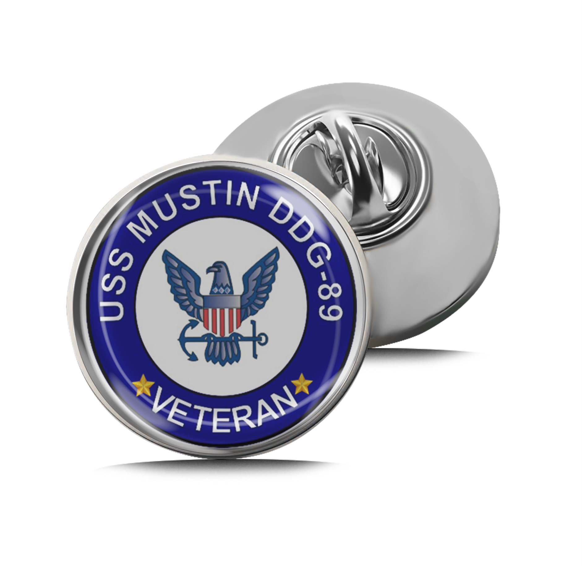 USS Mustin DDG-89 Veteran Limited Edition Lapel Pin Exclusive Metal Brooch Badge Accessories For Backpack, Clothes, Hats | Cute Gifts and Collectibles