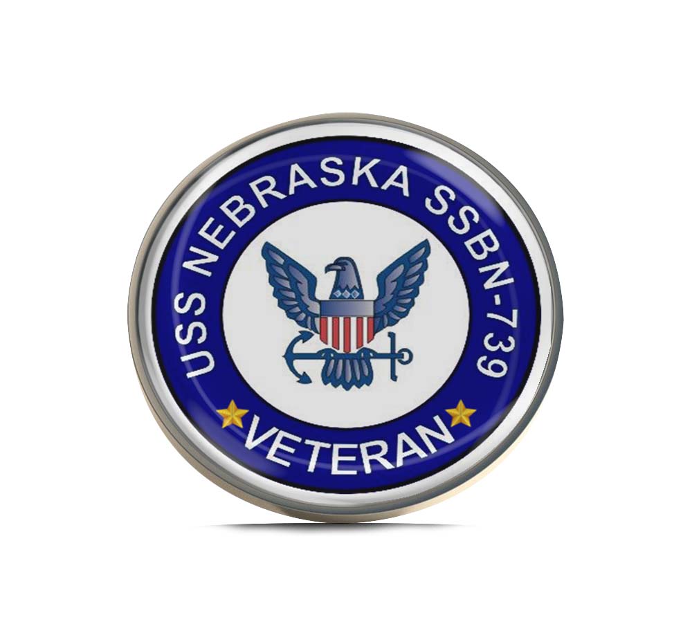 USS Nebraska SSBN-739 Veteran Limited Edition Lapel Pin Exclusive Metal Brooch Badge Accessories For Backpack, Clothes, Hats | Cute Gifts and Collectibles