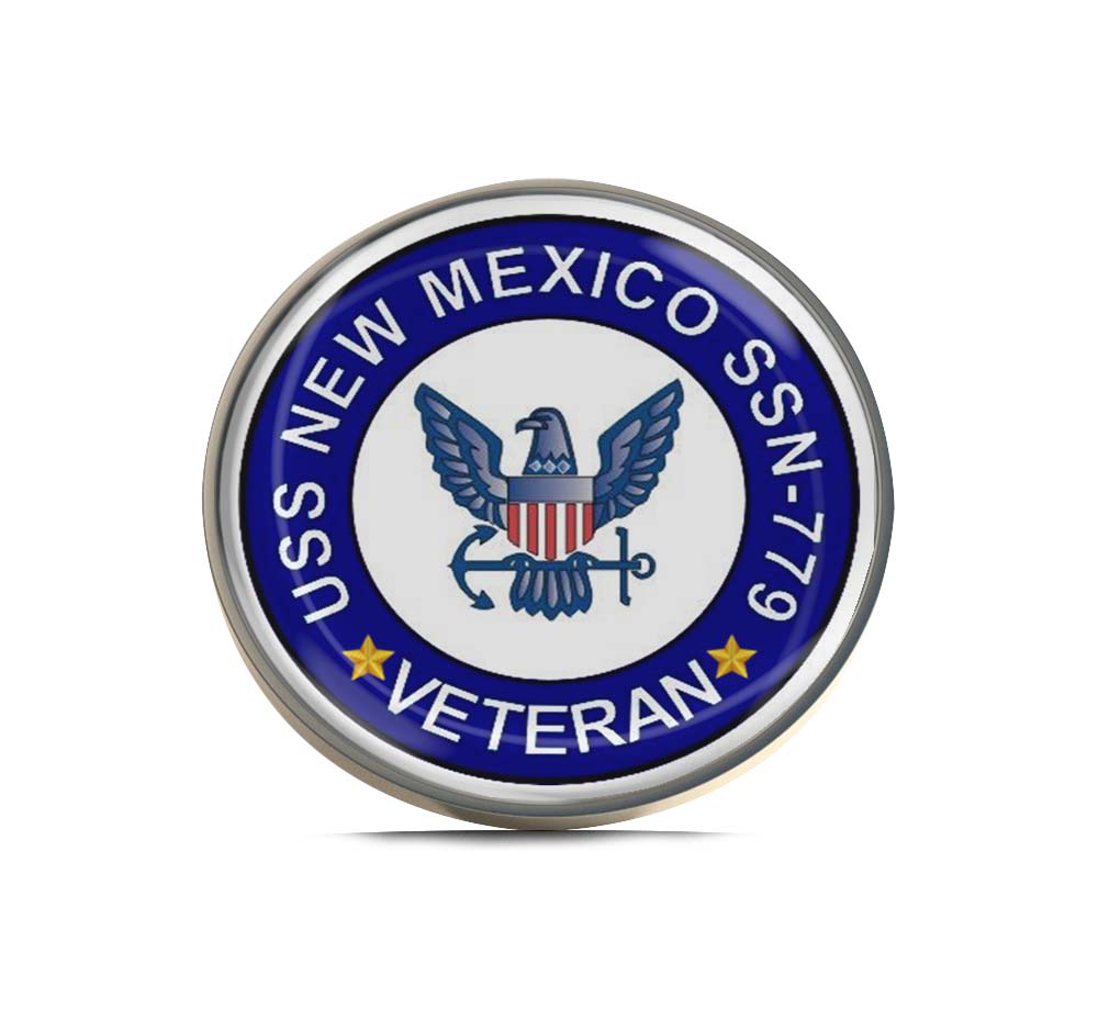 USS New Mexico SSN-779 Veteran Limited Edition Lapel Pin Exclusive Metal Brooch Badge Accessories For Backpack, Clothes, Hats | Cute Gifts and Collectibles