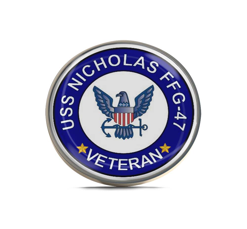 USS Nicholas FFG-47 Veteran Limited Edition Lapel Pin Exclusive Metal Brooch Badge Accessories For Backpack, Clothes, Hats | Cute Gifts and Collectibles