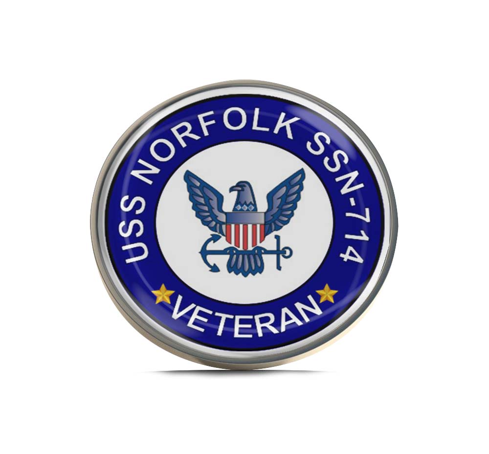USS Norfolk SSN-714 Veteran Limited Edition Lapel Pin Exclusive Metal Brooch Badge Accessories For Backpack, Clothes, Hats | Cute Gifts and Collectibles