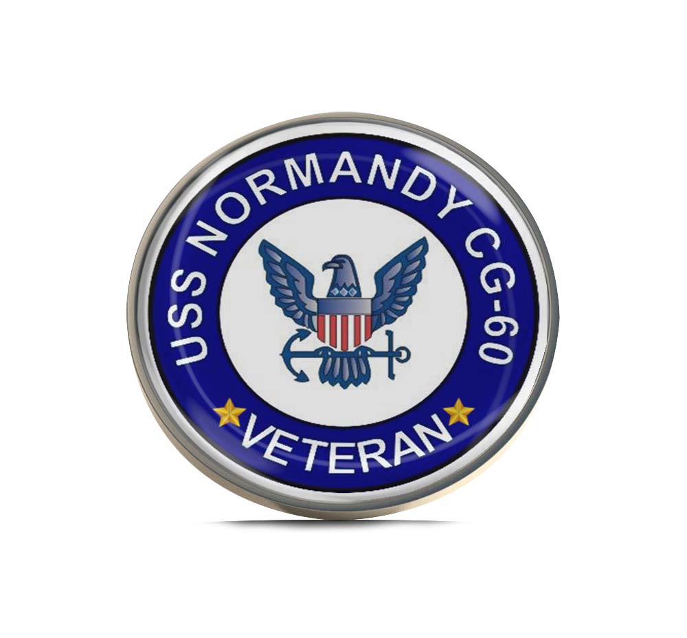 USS Normandy CG-60 Veteran Limited Edition Lapel Pin Exclusive Metal Brooch Badge Accessories For Backpack, Clothes, Hats | Cute Gifts and Collectibles