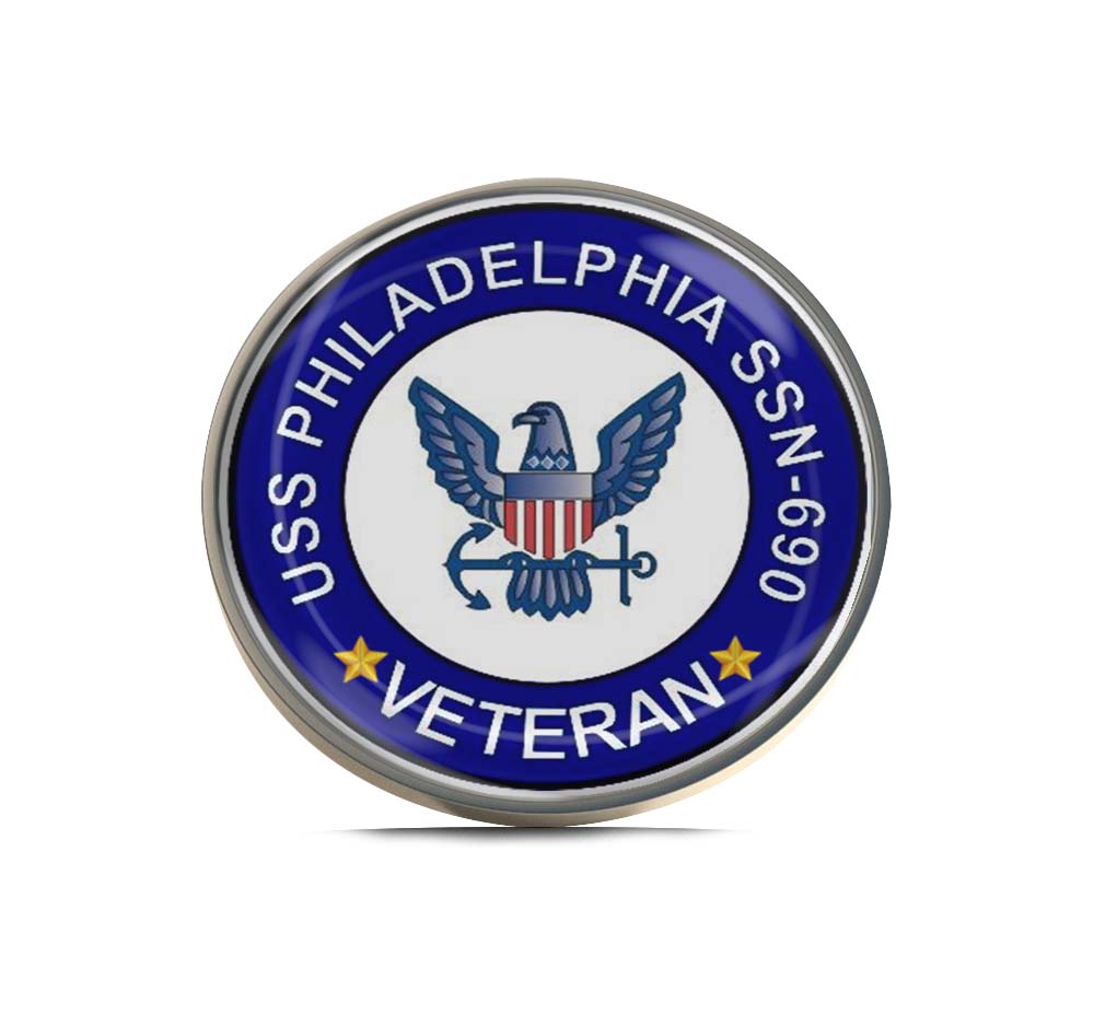 USS Philadelphia SSN-690 Veteran Limited Edition Lapel Pin Exclusive Metal Brooch Badge Accessories For Backpack, Clothes, Hats | Cute Gifts and Collectibles