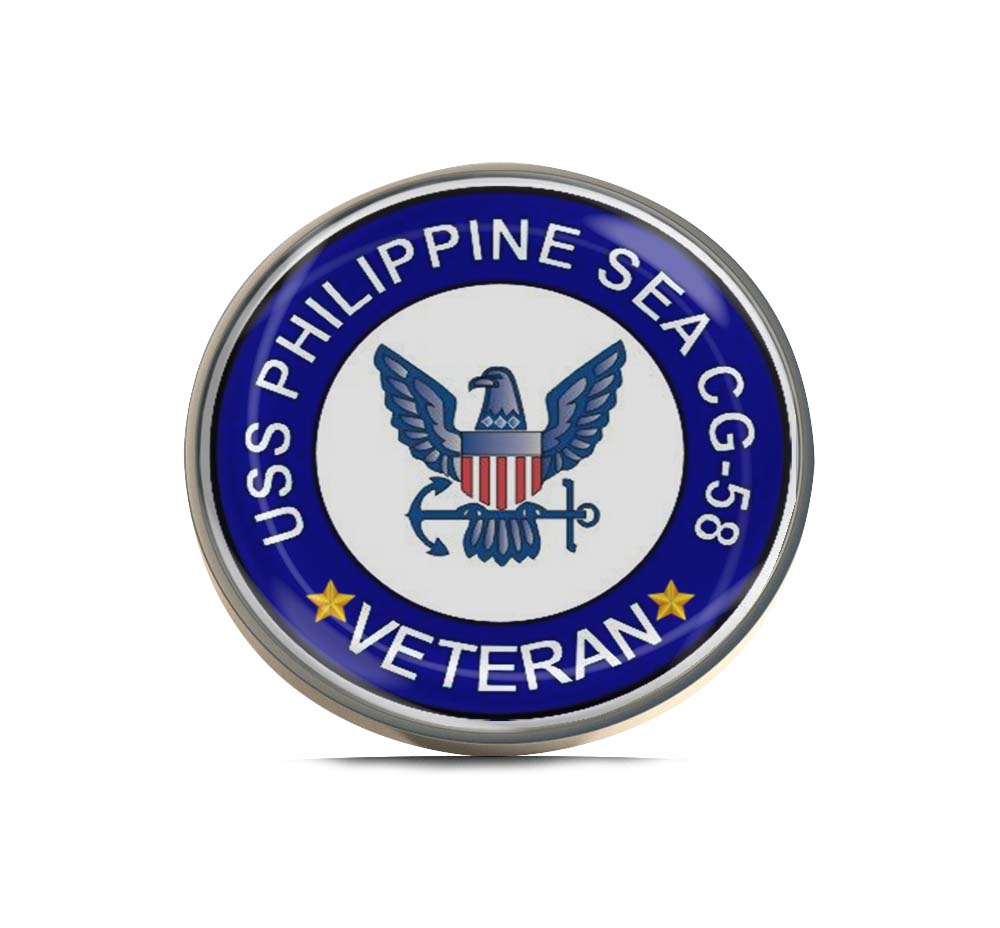 USS Philippine Sea CG-58 Veteran Limited Edition Lapel Pin Exclusive Metal Brooch Badge Accessories For Backpack, Clothes, Hats | Cute Gifts and Collectibles