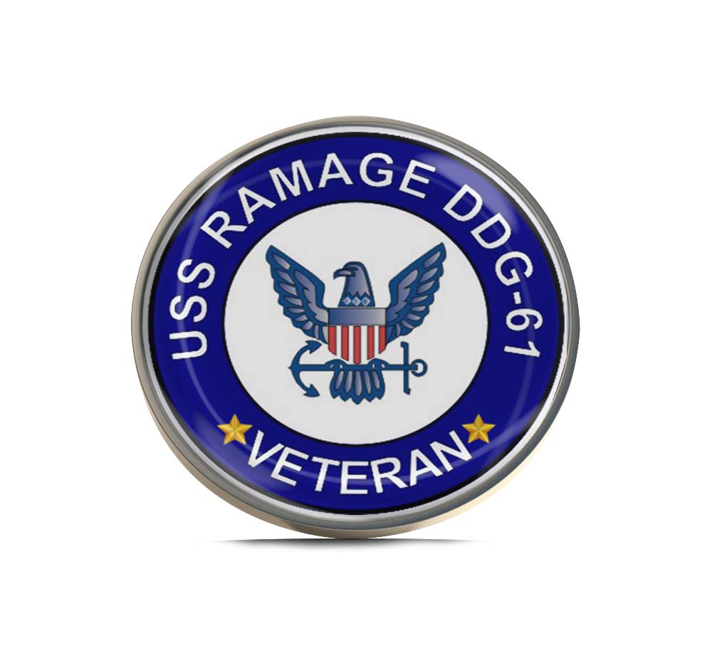 USS Ramage DDG-61 Veteran Limited Edition Lapel Pin Exclusive Metal Brooch Badge Accessories For Backpack, Clothes, Hats | Cute Gifts and Collectibles
