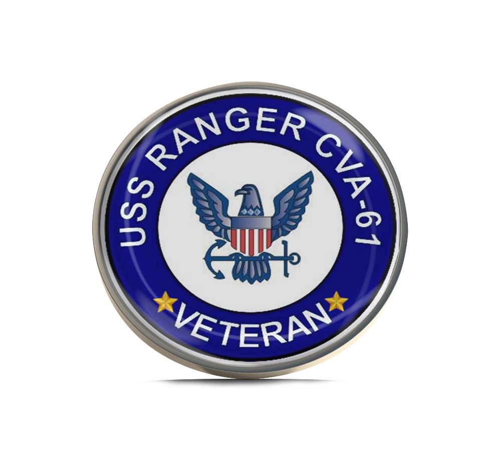 USS Ranger CVA-61 Veteran Limited Edition Lapel Pin Exclusive Metal Brooch Badge Accessories For Backpack, Clothes, Hats | Cute Gifts and Collectibles