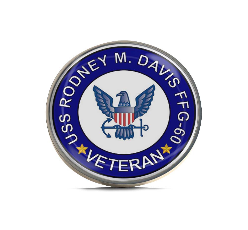 USS Rodney M Davis FFG-60 Veteran Limited Edition Lapel Pin Exclusive Metal Brooch Badge Accessories For Backpack, Clothes, Hats | Cute Gifts and Collectibles