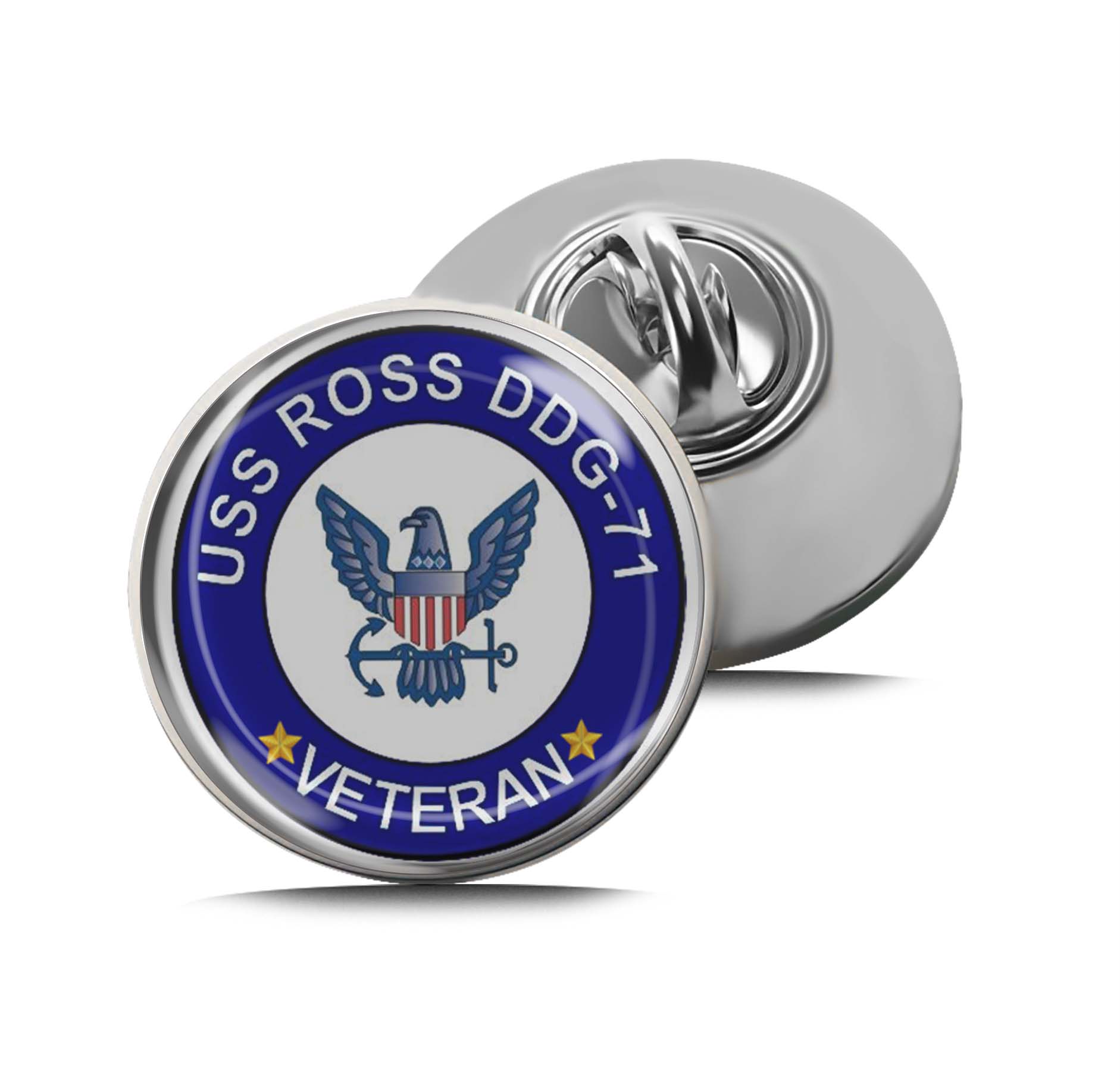 USS Ross DDG-71 Veteran Limited Edition Lapel Pin Exclusive Metal Brooch Badge Accessories For Backpack, Clothes, Hats | Cute Gifts and Collectibles