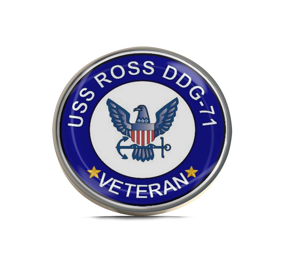 USS Ross DDG-71 Veteran Limited Edition Lapel Pin Exclusive Metal Brooch Badge Accessories For Backpack, Clothes, Hats | Cute Gifts and Collectibles