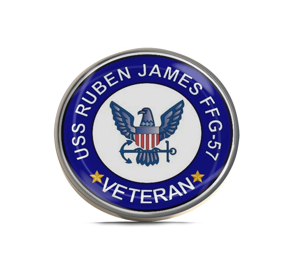 USS Ruben James FFG-57 Veteran Limited Edition Lapel Pin Exclusive Metal Brooch Badge Accessories For Backpack, Clothes, Hats | Cute Gifts and Collectibles