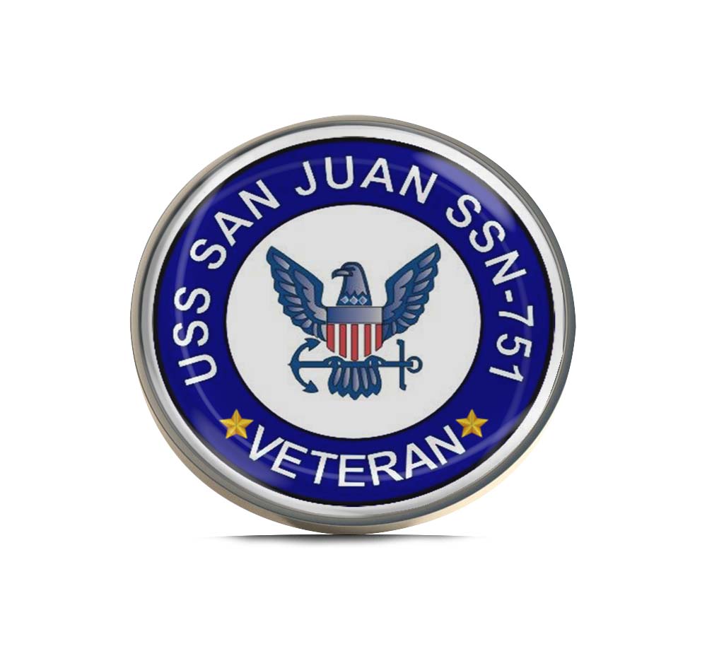USS San Juan SSN-751 Veteran Limited Edition Lapel Pin Exclusive Metal Brooch Badge Accessories For Backpack, Clothes, Hats | Cute Gifts and Collectibles