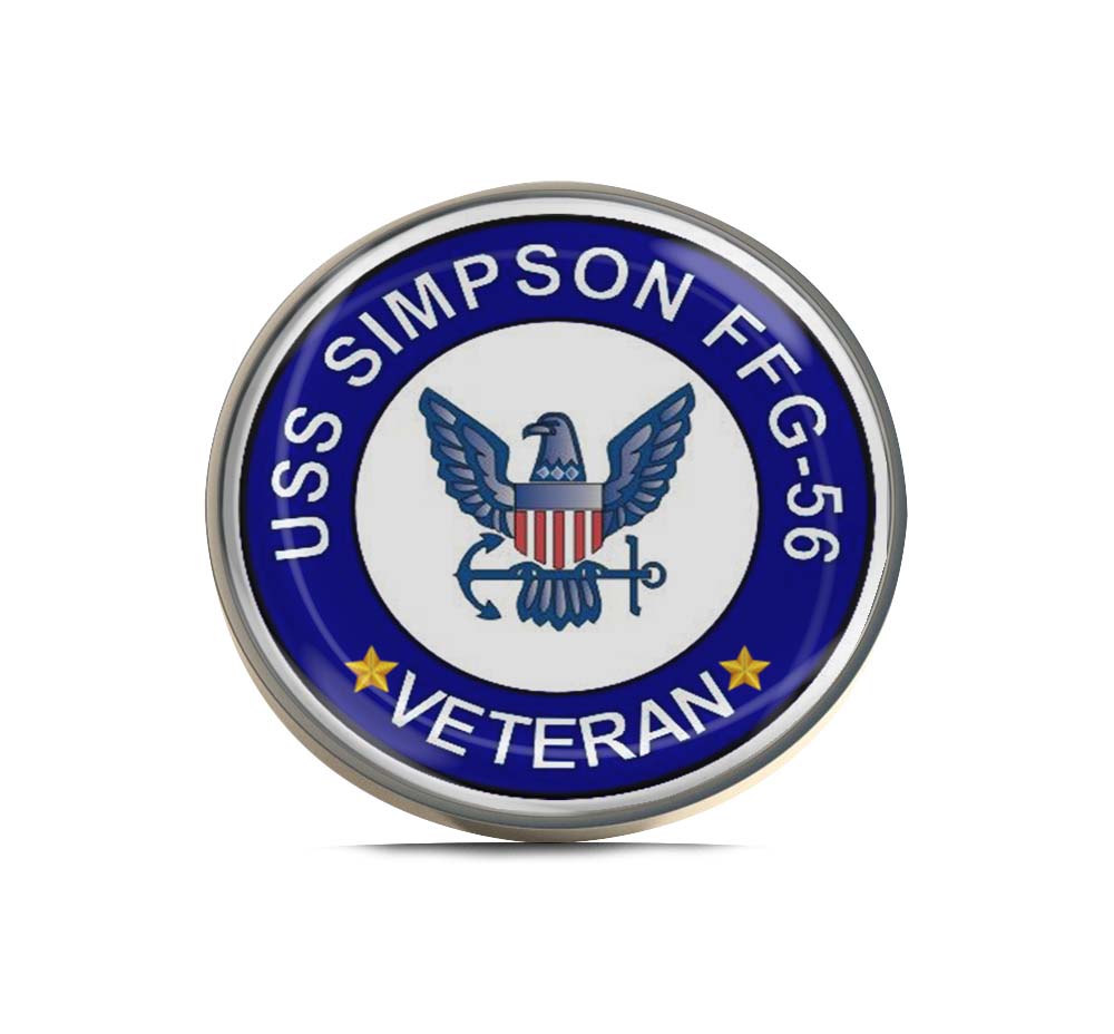 USS Simpson FFG-56 Veteran Limited Edition Lapel Pin Exclusive Metal Brooch Badge Accessories For Backpack, Clothes, Hats | Cute Gifts and Collectibles