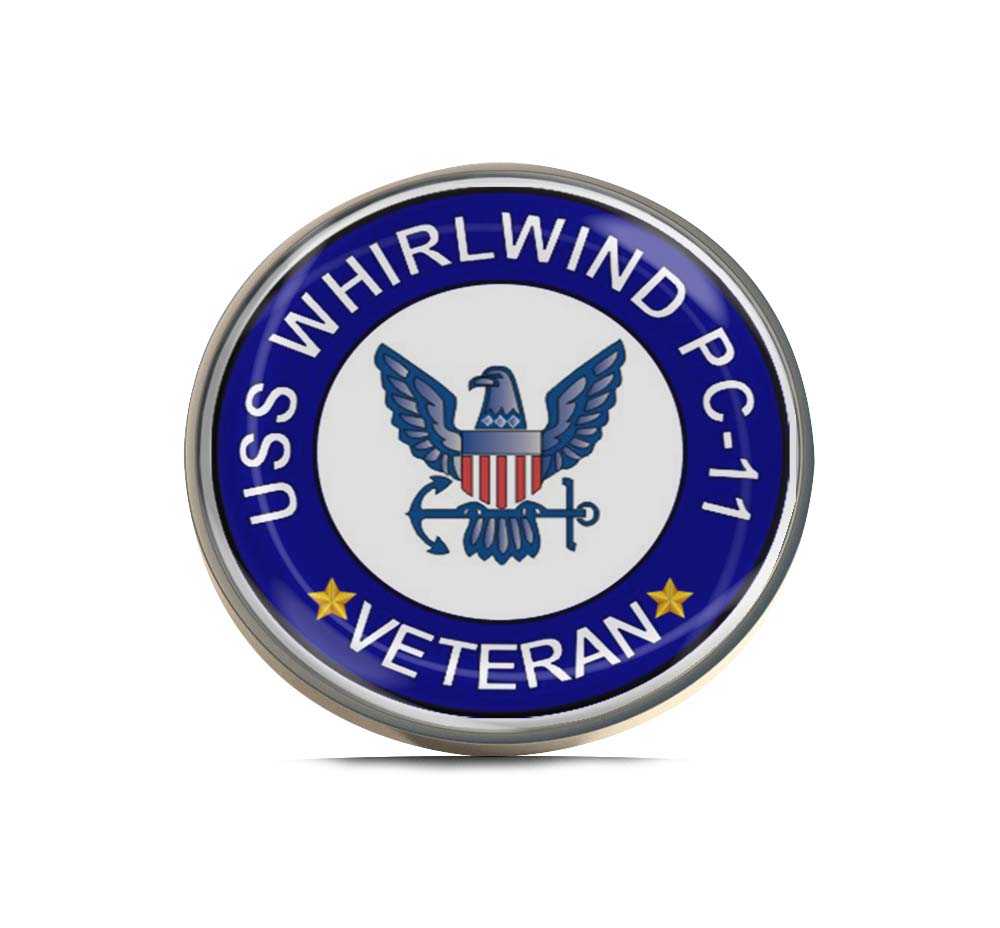 USS Whirlwind PC-11 Veteran Limited Edition Lapel Pin Exclusive Metal Brooch Badge Accessories For Backpack, Clothes, Hats | Cute Gifts and Collectibles