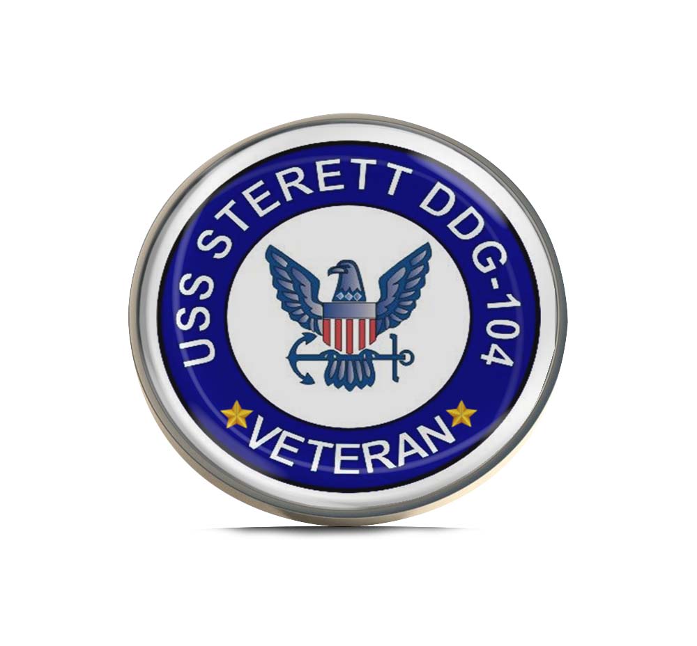 USS Sterett DDG-104 Veteran Limited Edition Lapel Pin Exclusive Metal Brooch Badge Accessories For Backpack, Clothes, Hats | Cute Gifts and Collectibles